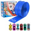 Dikopubby Flex Track Race Set for Kids, 15FT Starter Set Car Track with 4 Suction Cups and 6 Diecast 1/64th Cars - STEM Racing Toy for Boys & Girls Ages 3+ (Upgrade Orange) (Upgrade-Blue) view 1