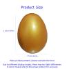 yrlfiot Fashion Easter Eggs Wooden Eggs for Painting Children Play Kitchen Game Dyeable Nesting Egg Home Decor (Golden) view 2
