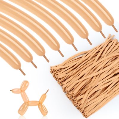100pcs 260 Nude Long Balloons for Twisting, Skinny Thickening Latex Balloons for Animal Modeling and Arch Tying, Magic Show Party Supplies for Birthday Wedding Christmas Decoration