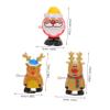 BCOATH 6pcs Portable Wind-up Christmas Lightweight Plastic Reindeer Santa Sleigh Companions Festive Holiday Clockwork Playthings Compact Party Favors view 2