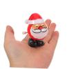 BCOATH 6pcs Portable Wind-up Christmas Lightweight Plastic Reindeer Santa Sleigh Companions Festive Holiday Clockwork Playthings Compact Party Favors view 4