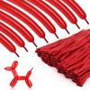 100pcs 260 Red Long Balloons for Twisting, Skinny Thickening Latex Balloons for Animal Modeling and Arch Tying, Magic Show Party Supplies for Birthday Wedding Christmas Decoration view 1