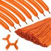 100pcs 260 Orange Long Balloons for Twisting, Skinny Thickening Latex Balloons for Animal Modeling and Arch Tying, Magic Show Party Supplies for Birthday Wedding Christmas Decoration view 1