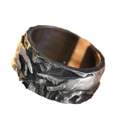 YIIABSLEP Vintage Hand of God Alloy Ring Personalized Finger Ring Niche Ring