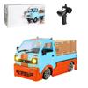 WOWOBONTOY RC Truck, WPL D14 1/10 Scale 2.4G 4WD Mini RC Truck with 8 Micro Cardboard Boxes and 2 Batteries, Ideal Vehicles Model Gift for Teens & Adult (Full Cage Vesion/Blue) view 1