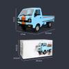 WOWOBONTOY RC Truck, WPL D14 1/10 Scale 2.4G 4WD Mini RC Truck with 8 Micro Cardboard Boxes and 2 Batteries, Ideal Vehicles Model Gift for Teens & Adult (Full Cage Vesion/Blue) view 3