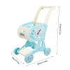 BCOATH Simulated Shopping Cart with Storage Rack Educational Supermarket Trolley for Boys and Blue Push Cart for Pretend Play Develops Hands Storage Skills view 2