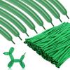 100pcs 260 Green Long Balloons for Twisting, Skinny Thickening Latex Balloons for Animal Modeling and Arch Tying, Magic Show Party Supplies for Birthday Wedding Christmas Decoration view 1