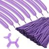 100pcs 260 Purple Long Balloons for Twisting, Skinny Thickening Latex Balloons for Animal Modeling and Arch Tying, Magic Show Party Supplies for Birthday Wedding Christmas Decoration view 1