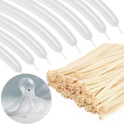 100pcs 260 Clear Long Balloons for Twisting, Skinny Thickening Latex Balloons for Animal Modeling and Arch Tying, Magic Show Party Supplies for Birthday Wedding Christmas Decoration