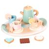 Wooden Tea Set for Kids Safe Pretend Play Tea Party Set with Teapot Cups Desserts Role Play Kitchen Toys for Girls and Boys Ages 3+ Toddler Party view 2