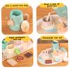 Wooden Tea Set for Kids Safe Pretend Play Tea Party Set with Teapot Cups Desserts Role Play Kitchen Toys for Girls and Boys Ages 3+ Toddler Party view 3