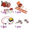 Retrol Engine HM-01 7cc Engine 4-Stroke Horizontal Hit and Miss Internal Combustion Engine Model (Assembled Version/Red) + Base Equipment + CDI Igniter + Spark Plug Kit + Transport Cart view 2