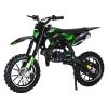 49CC Kid Dirt Bike, 2-Stroke Gas Powered Dirt Bike for Kids, Off Road Motorcycle for Kids 6-15, Front Rear Disc Brakes, Shock Absorption Pocket Motorbike, Up to 25 Mph, Soft Seat Cushion (Green) view 1