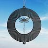 Personalized Dragonfly Metal Wind Spinner, Custom Hanging Decoration for Outdoor Display, Kinetic Garden Sculpture, Nature Gift (Dragonfly Garden Wind Spinner) view 3