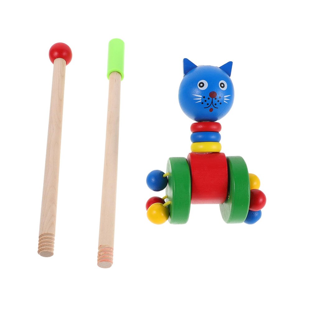 LALADEFIEE Wooden Cartoon Animal Push Walker for Wheels Multifunctional Learning Plaything with Comfortable Grip Handle Smooth Finish Portable Walking Support for Boys
