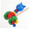 LALADEFIEE Wooden Cartoon Animal Push Walker for Wheels Multifunctional Learning Plaything with Comfortable Grip Handle Smooth Finish Portable Walking Support for Boys view 3