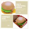 COOLHIYA Realistic Hamburger Play Food Set for Kitchen Pretend Play with Wooden Fries Family Bucket Educational Simulation Enhancing Cognitive Skills and Social Interaction view 3