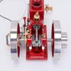 Retrol Engine HM-01 7cc Engine 4-Stroke Horizontal Hit and Miss Internal Combustion Engine Model (Assembled Version/Red) + Base Equipment + CDI Igniter + Spark Plug Kit + Transport Cart view 4