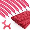 100pcs 260 Hot Pink Long Balloons for Twisting, Skinny Thickening Latex Balloons for Animal Modeling and Arch Tying, Magic Show Party Supplies for Birthday Wedding Christmas Decoration view 1