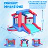 BounBounTime Bounce House, Inflatable Bouncy Castle with Blower for 4 Kids, 143 x 142 x 99 inch, 7 in 1 Jumping Bouncer with Slide, Ball Pit, Basketball view 2