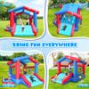 BounBounTime Bounce House, Inflatable Bouncy Castle with Blower for 4 Kids, 143 x 142 x 99 inch, 7 in 1 Jumping Bouncer with Slide, Ball Pit, Basketball view 3