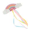 LALADEFIEE Rainbow Fairy Wand with Vibrant Rainbow Ribbons Lightweight Princess Dress Up Accessory for Costume Parties Halloween Cosplay and Storytelling Adventures view 3