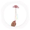 LALADEFIEE Rainbow Fairy Wand with Vibrant Rainbow Ribbons Lightweight Princess Dress Up Accessory for Costume Parties Halloween Cosplay and Storytelling Adventures view 4
