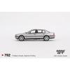 1:64 Diecast Model Car Compatible with BMW 750IL Aspen Silver Metallic Limited Edition by Mini GT MGT00792 view 3