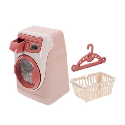 KONTONTY Pretend Play Washing Machine Lightweight Small Creative Appliance for Safe Smooth Surface Educational Role Play