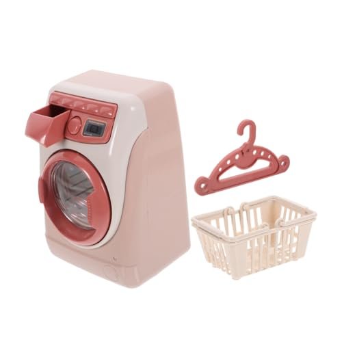 KONTONTY Pretend Play Washing Machine Lightweight Small Creative Appliance for Safe Smooth Surface Educational Role Play