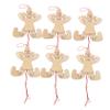 BCOATH 6pcs DIY Wooden Clown Marionette Puppets with Strings Blank Pull String Clown Dolls for Painting and Craft Portable Traditional for Pretend Play Birthday Parties School Activities view 1