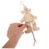 BCOATH 6pcs DIY Wooden Clown Marionette Puppets with Strings Blank Pull String Clown Dolls for Painting and Craft Portable Traditional for Pretend Play Birthday Parties School Activities view 4