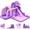 Bounce House, Inflatable Dinosaur Bouncer with Slide and Air Blower, Oxford Cloth Jumping Castle for Kids, Durable Sewn Bouncy House with Large Play Area for Backyard, Indoor & Outdoor Family Fun view 1