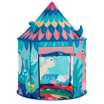 Hallo Deer Dinosaur Kids Play Tent, Foldable Pop Up Tent Kids, Castle Kid Tent Indoor Outdoor Fun & Imagination, Toddler Tents Indoor Gifts for Baby Boys Girls