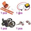 Retrol Engine HM-01 7cc Engine 4-Stroke Horizontal Hit and Miss Internal Combustion Engine Model (Assembled Version/Red) + Base Equipment + CDI Igniter + Spark Plug Kit + Transport Cart view 2