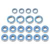 Rc Repairs Parts For Tamiya For TT01 For TT-01 TT01E TT01D For TT02B 20PCS Rubber Sealed Ball Bearing Kit RC Car Upgrades Parts Accessories Upgrade view 1