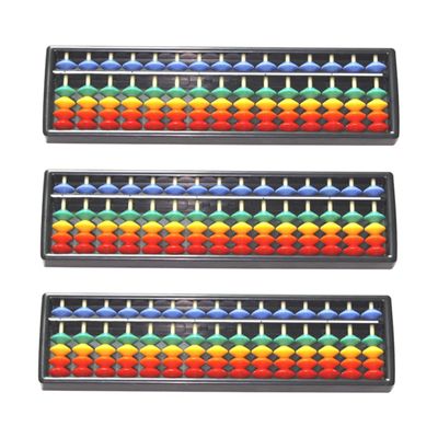 BCOATH 3pcs Colorful Plastic Abacus for Portable Arithmetic Tool Educational Math for Early Learning Mental Calculation and Counting Practice