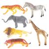 6pcs Wild Animal Model Plastic Zoo Figures Tiger Leopard Lion Giraffe Zebra Elephant Educational Playset for Imaginative Play and Collection view 1