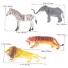 6pcs Wild Animal Model Plastic Zoo Figures Tiger Leopard Lion Giraffe Zebra Elephant Educational Playset for Imaginative Play and Collection view 2