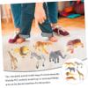 6pcs Wild Animal Model Plastic Zoo Figures Tiger Leopard Lion Giraffe Zebra Elephant Educational Playset for Imaginative Play and Collection view 3