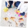 6pcs Wild Animal Model Plastic Zoo Figures Tiger Leopard Lion Giraffe Zebra Elephant Educational Playset for Imaginative Play and Collection view 4