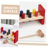BRIGHTFUFU Wooden Tapping Hammer for Cognitive Learning Plaything Hand-Eye Coordination Exercise Early Education Hammering Game Safe Design view 2
