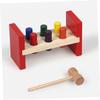 BRIGHTFUFU Wooden Tapping Hammer for Cognitive Learning Plaything Hand-Eye Coordination Exercise Early Education Hammering Game Safe Design view 3