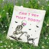 Sophauteem Canvas Tote Bag Aesthetic for Women Men,Funny Skeleton Gifts for Dog LoversCute Stylish Reusable Shoulder Totes for Shopping Work Daily Vacation Christmas Stocking Stuffer for Her Him view 3