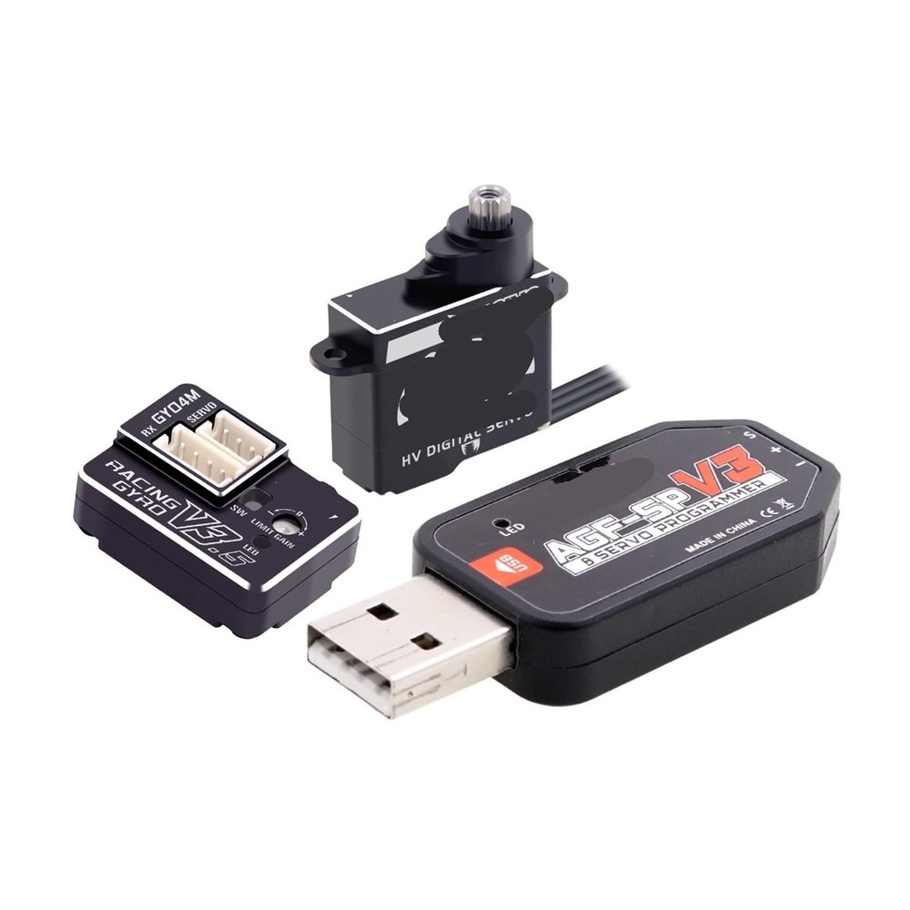 A06CLS V2 3.0KG 15T Programmable Coreless 7g Remote Control Servo Short Cable(Combo Set 3)