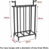 BTOIASYHF Heavy-Duty Metal Hula Hoop and Jump Rope Storage Holder Cart, Hula Hoop Stand with Wheels, School Gym Sport Equipment Rack, Basement Studio Fitness Organizer view 2