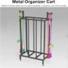 BTOIASYHF Heavy-Duty Metal Hula Hoop and Jump Rope Storage Holder Cart, Hula Hoop Stand with Wheels, School Gym Sport Equipment Rack, Basement Studio Fitness Organizer view 4
