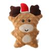 COLLBATH Holiday Christmas Gingerbread Plush Dog with Squeaker Chew for Puppies Interactive Stuffed Animal for Festive Play and Seasonal Home Decoration Small Puppy Chew view 1