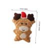 COLLBATH Holiday Christmas Gingerbread Plush Dog with Squeaker Chew for Puppies Interactive Stuffed Animal for Festive Play and Seasonal Home Decoration Small Puppy Chew view 2